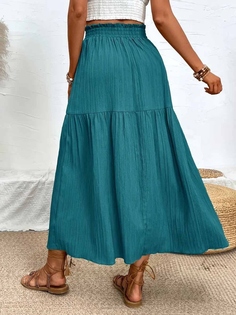 Frill Slit Gypsy Skirt