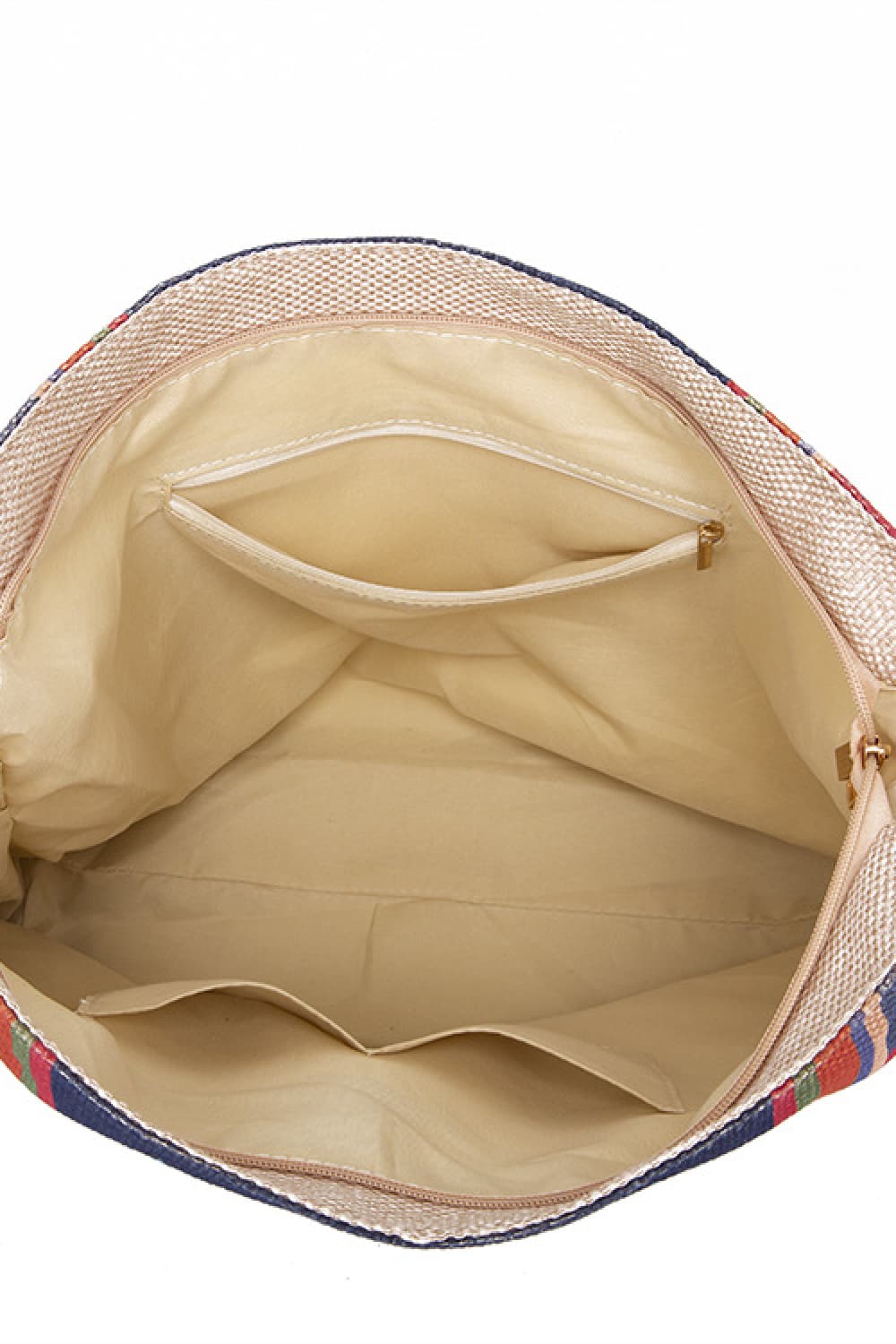 Geometric Canvas Tote Bag Orange One Size