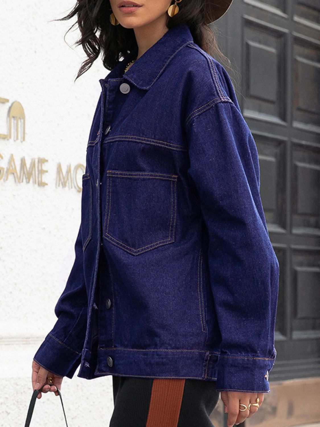 Big Button Down Denim Jacket