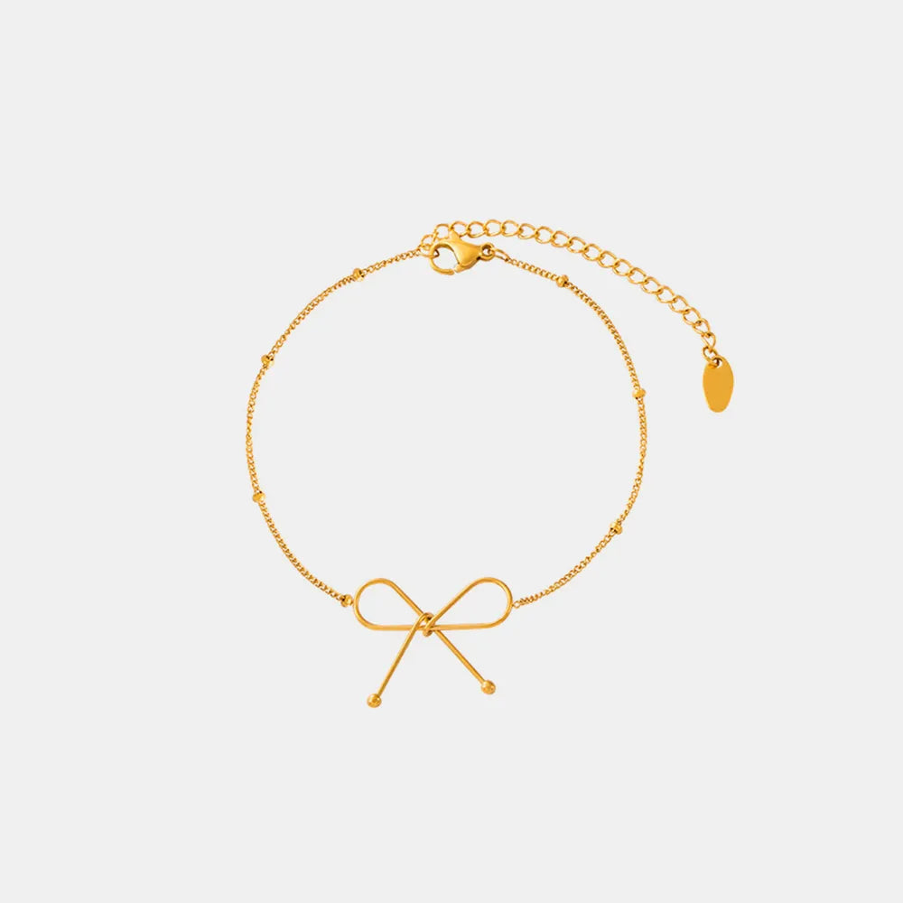 Plated Titanium Steel Bow Bracelet