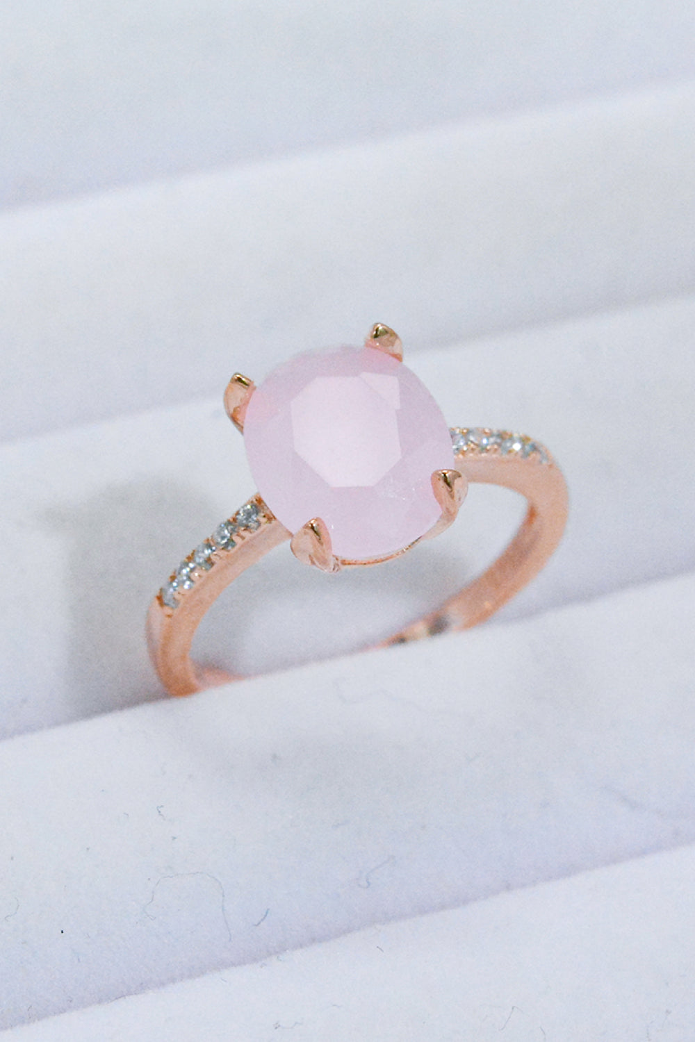 'Be There' Rose Quartz Ring