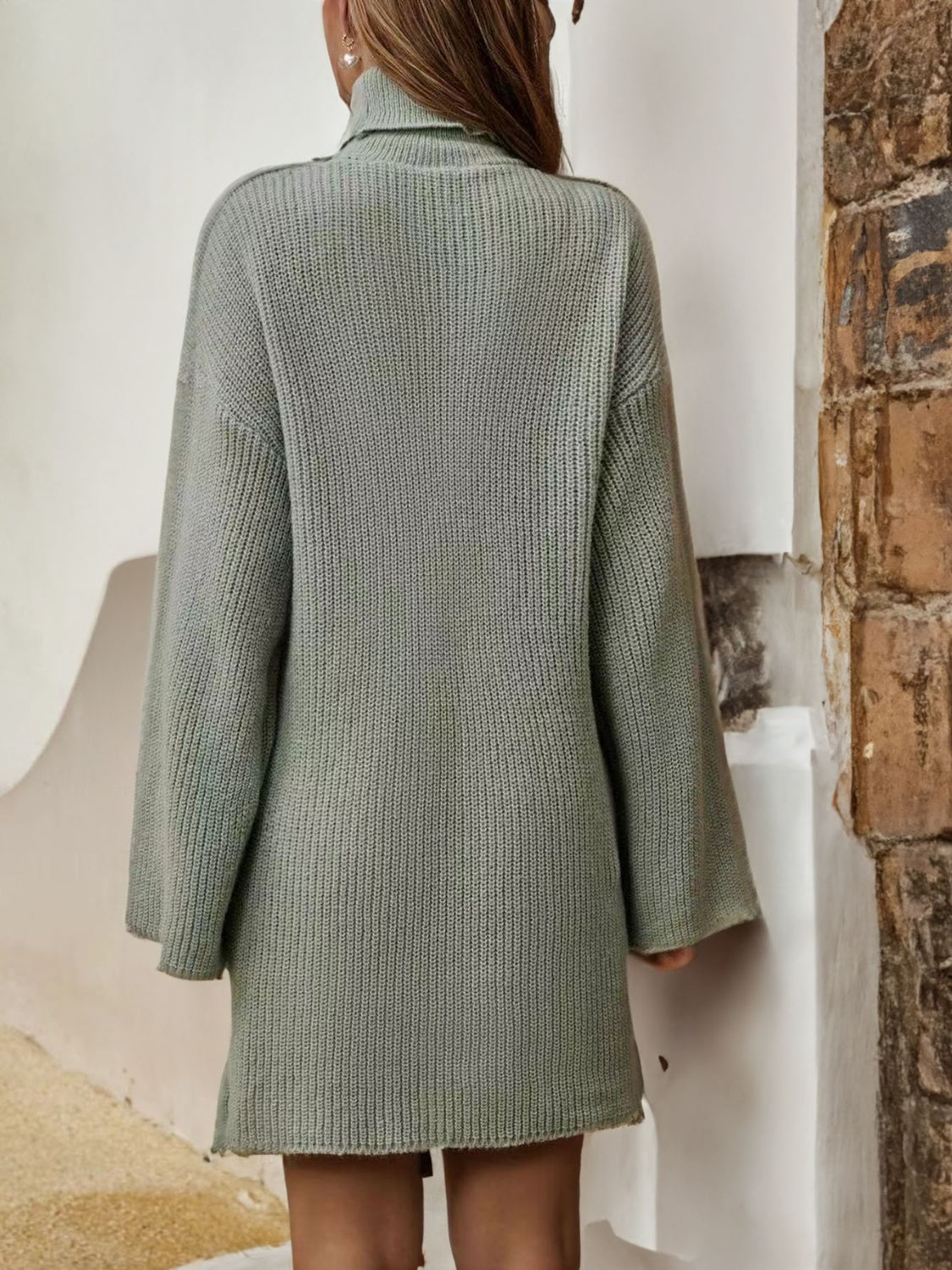 Turtleneck Comfy Sweater Dress