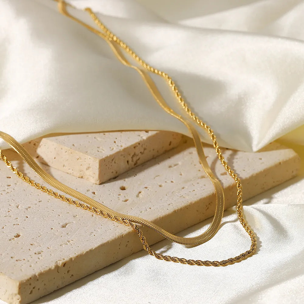 Gold-Plated Double Necklace