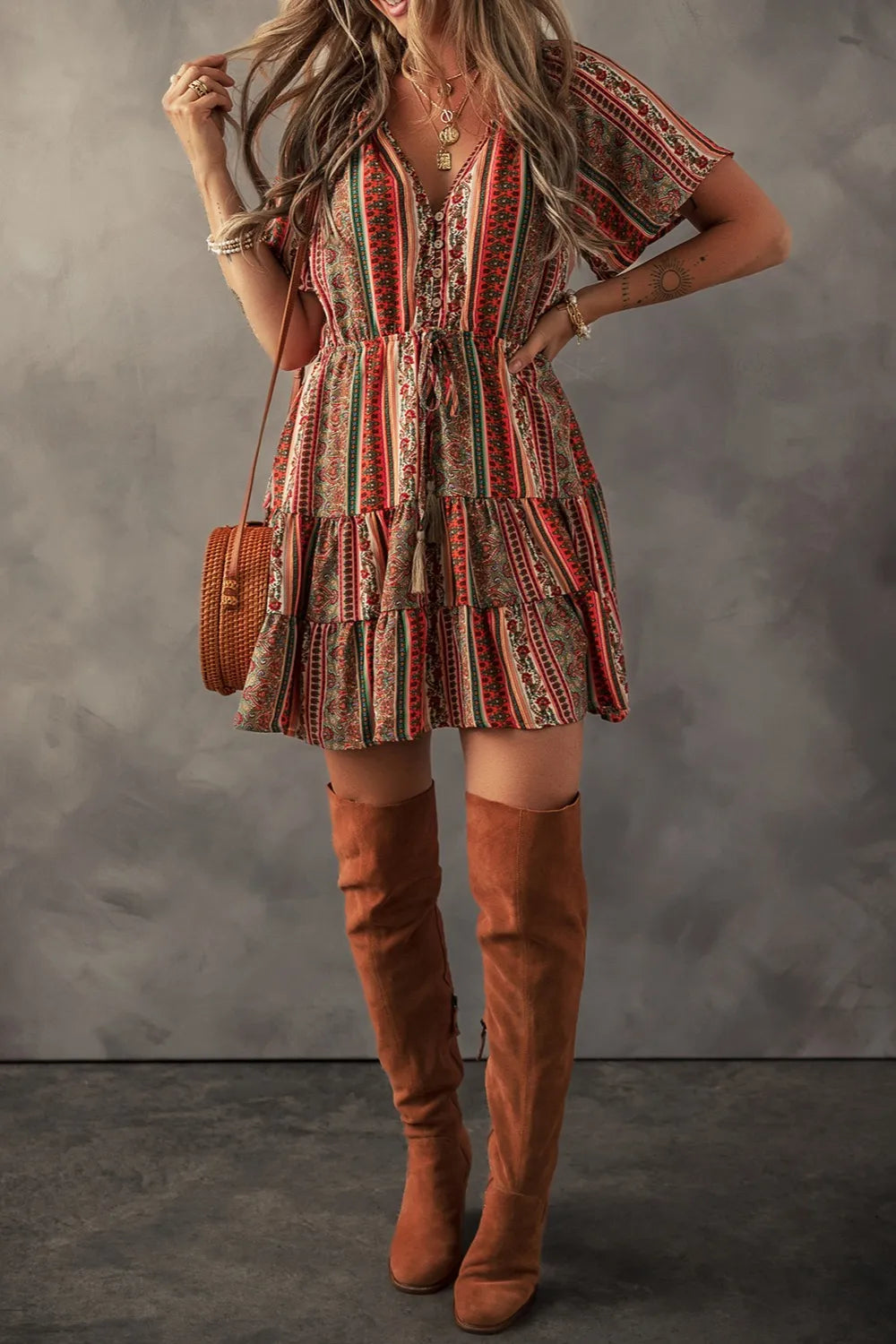 Ruffle Hippy Dress