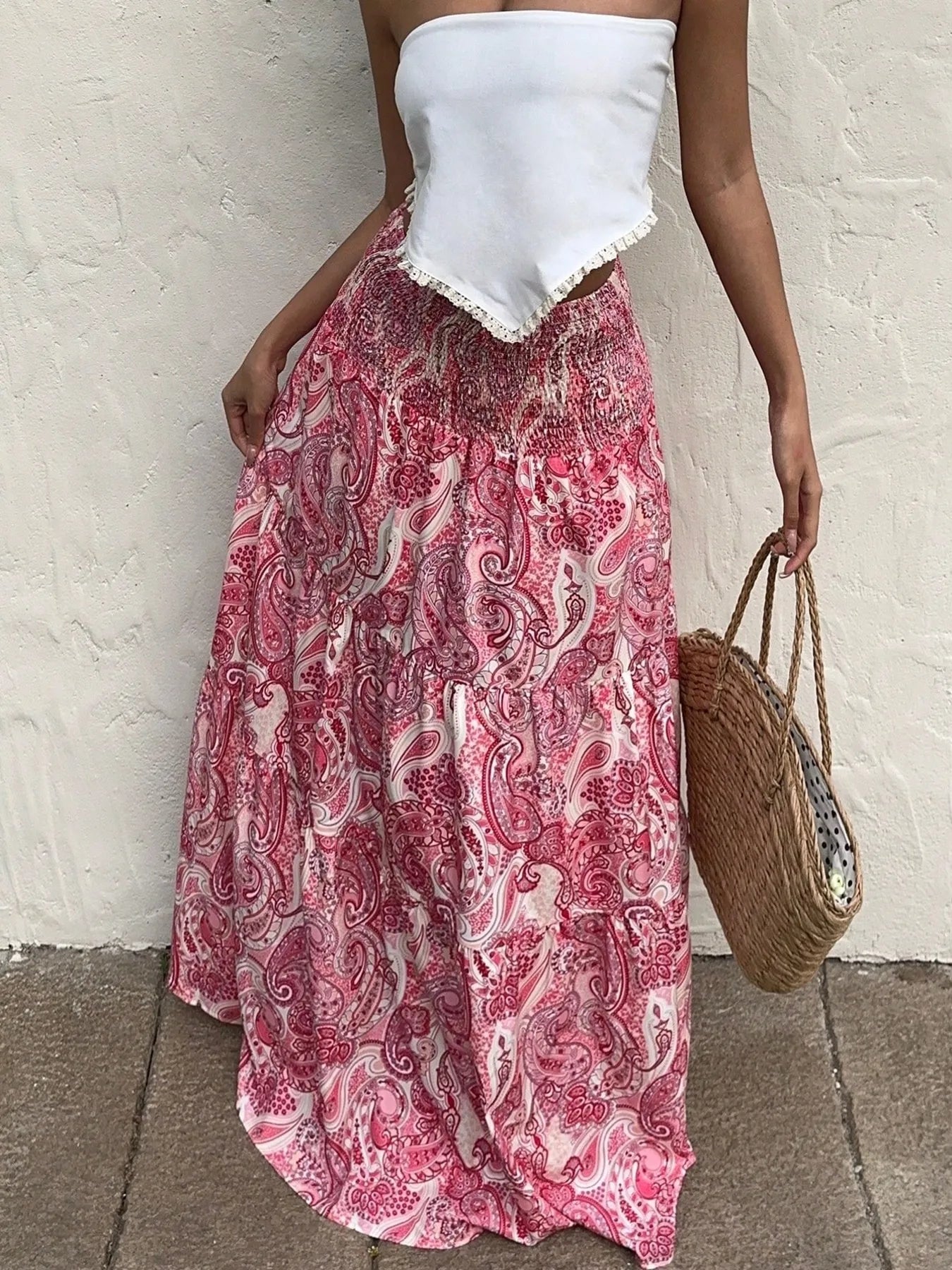 Boho Printed Maxi Skirt