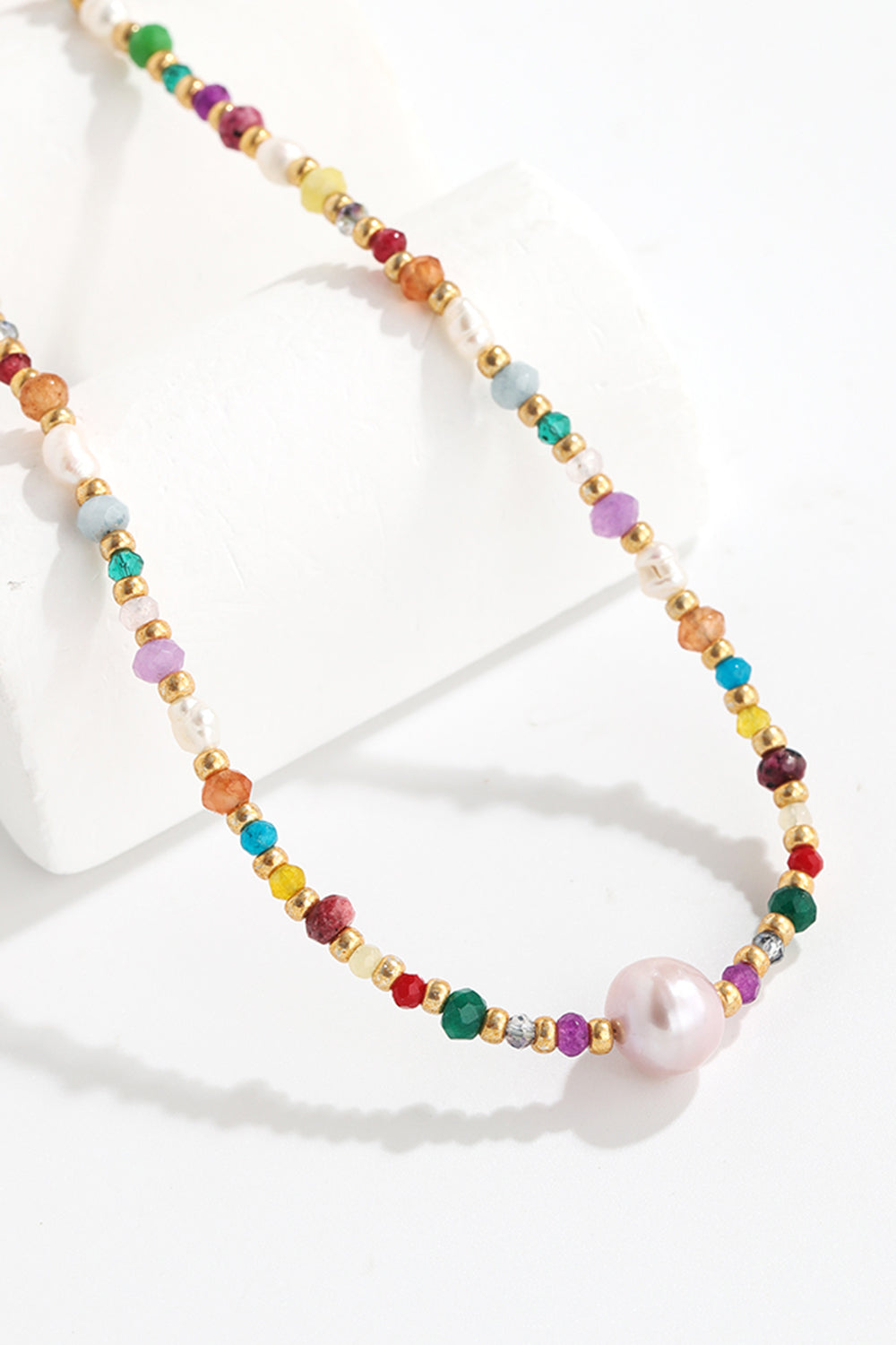 Natural Crystal and Pearl Necklace
