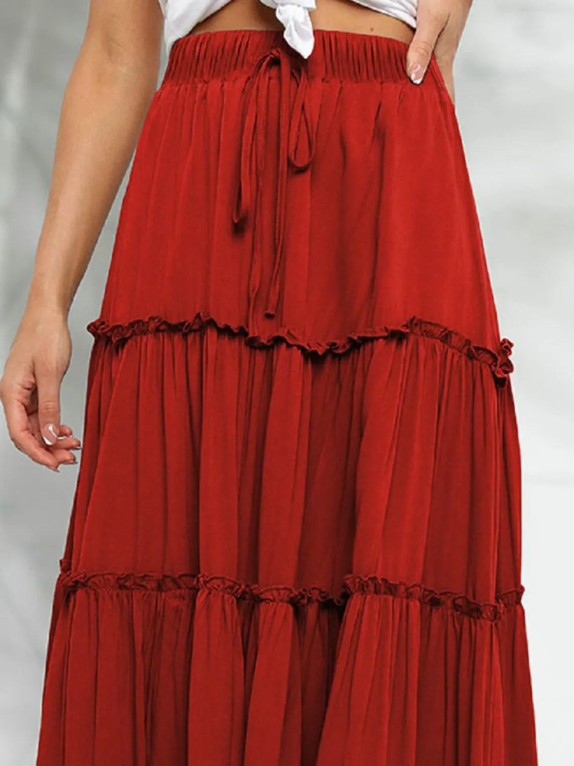 Midi Frill Gypsy Skirt