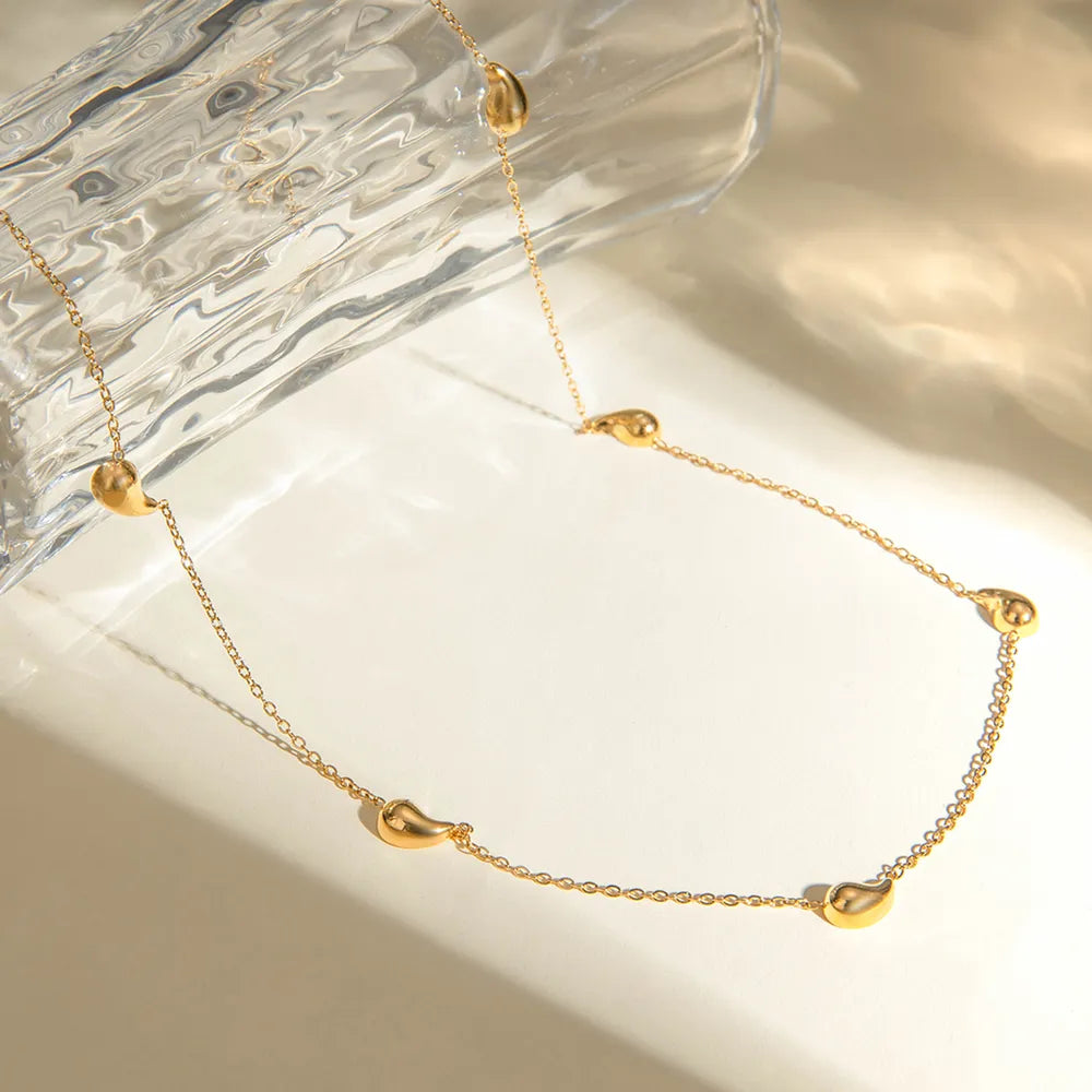 Gold-Plated Teardrop Necklace