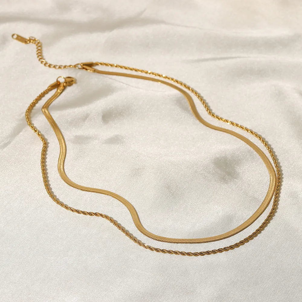 Gold-Plated Double Necklace