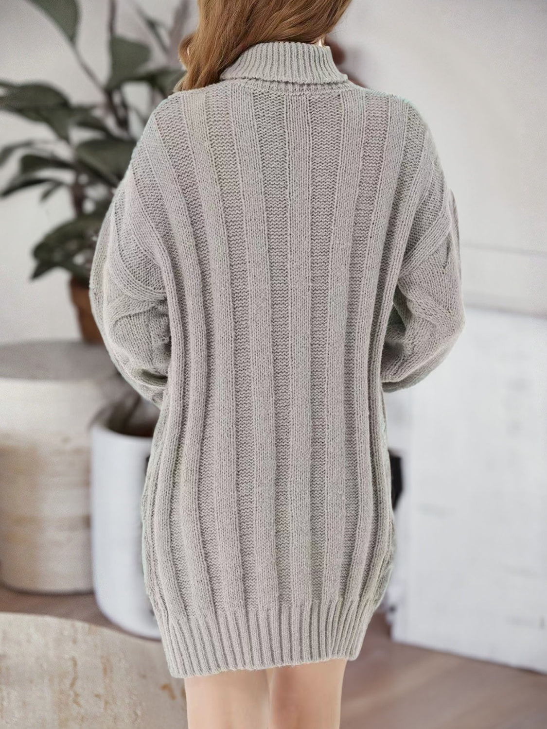 Cable-Knit Sweater Dress