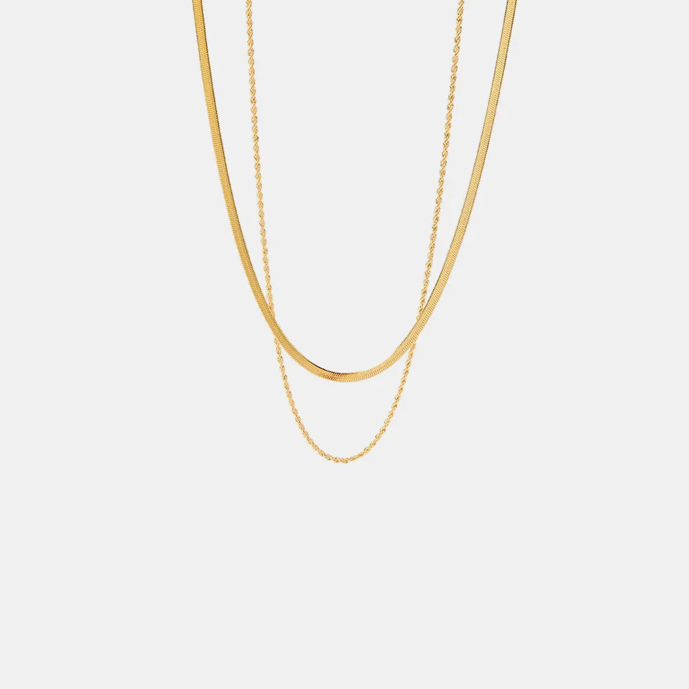 Gold-Plated Double Necklace