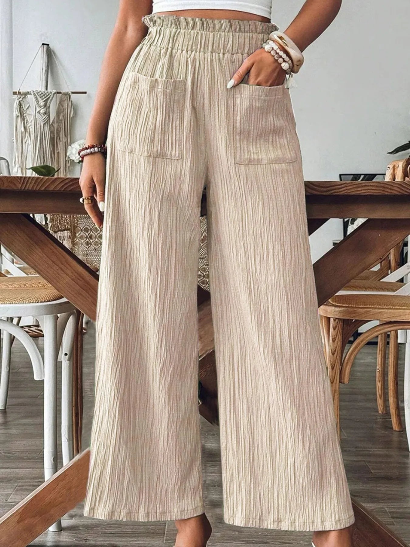 Textured Boho Pants