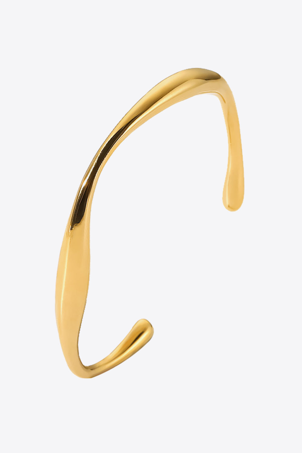 Stainless Steel/Gold Plated Open Bracelet