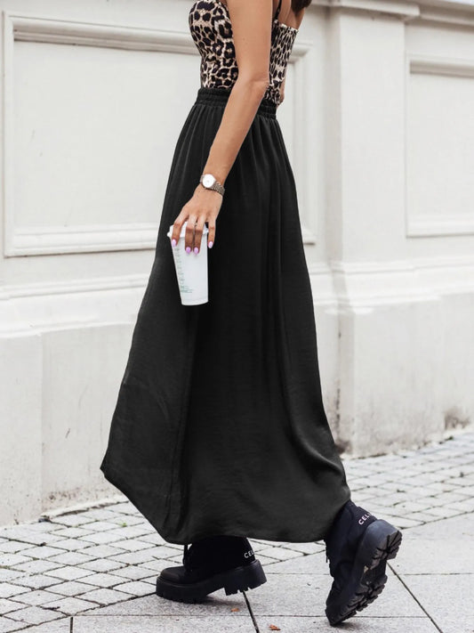 High-Slit Maxi Skirt