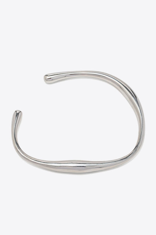 Stainless Steel/Gold Plated Open Bracelet