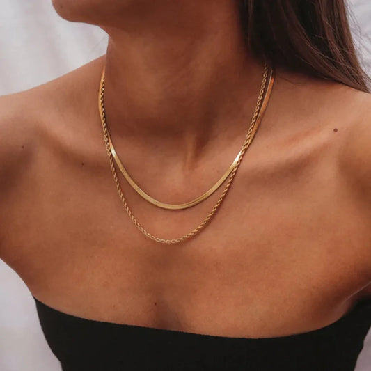 Gold-Plated Double Necklace