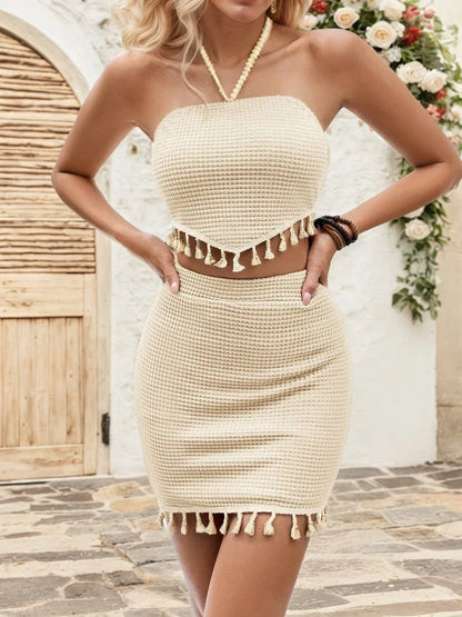 Waffle-Knit Set