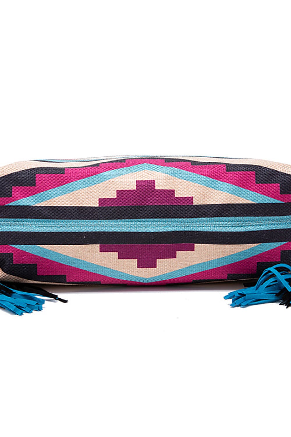 Geometric Canvas Tote Bag Deep Purple One Size