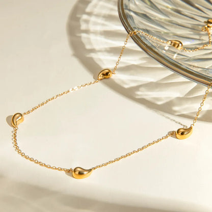 Gold-Plated Teardrop Necklace