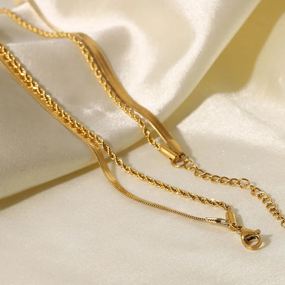 Gold-Plated Double Necklace