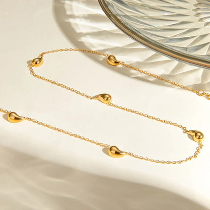 Gold-Plated Teardrop Necklace