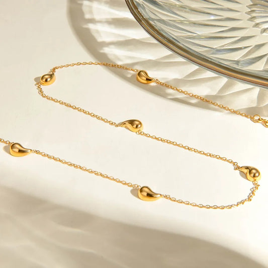 Gold-Plated Teardrop Necklace