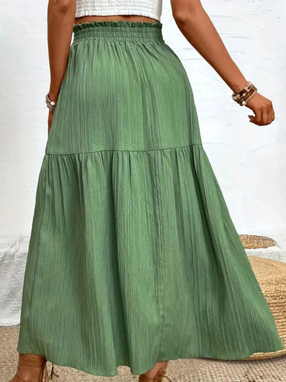 Frill Slit Gypsy Skirt