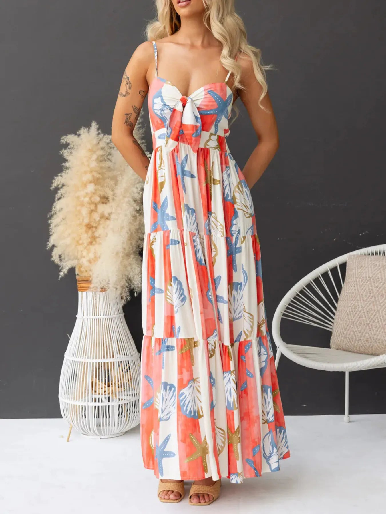 Spaghetti Strap Dress with Pockets!