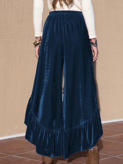 Slit Ruffled Pants