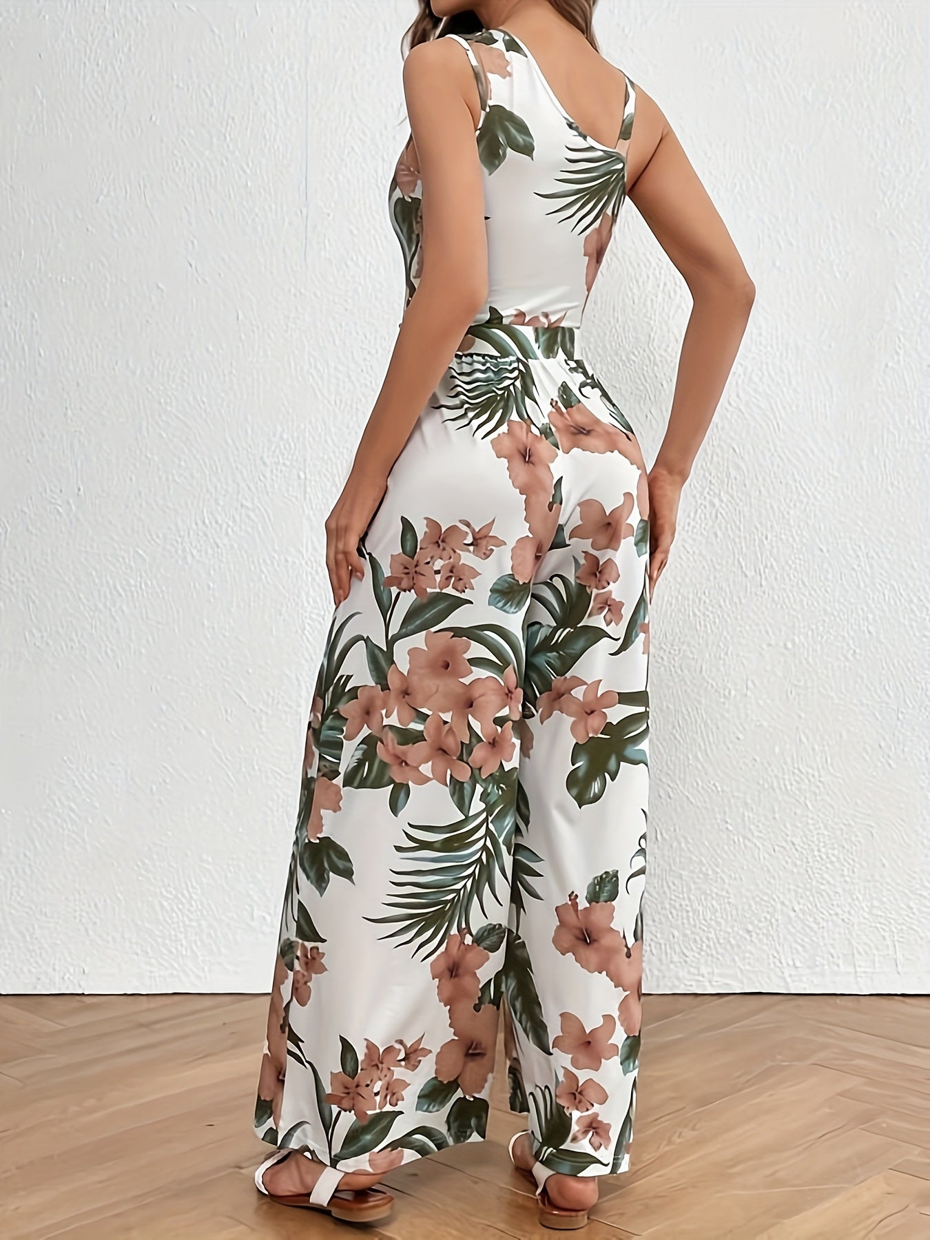 Boho Floral Print Jumpsuit