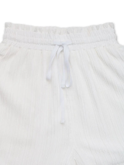 Frilly White Shorts