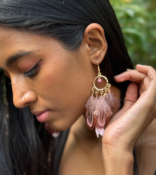 Feather Boho Earrings