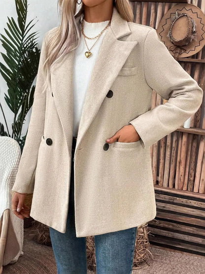 Lapel Collar Long Blazer