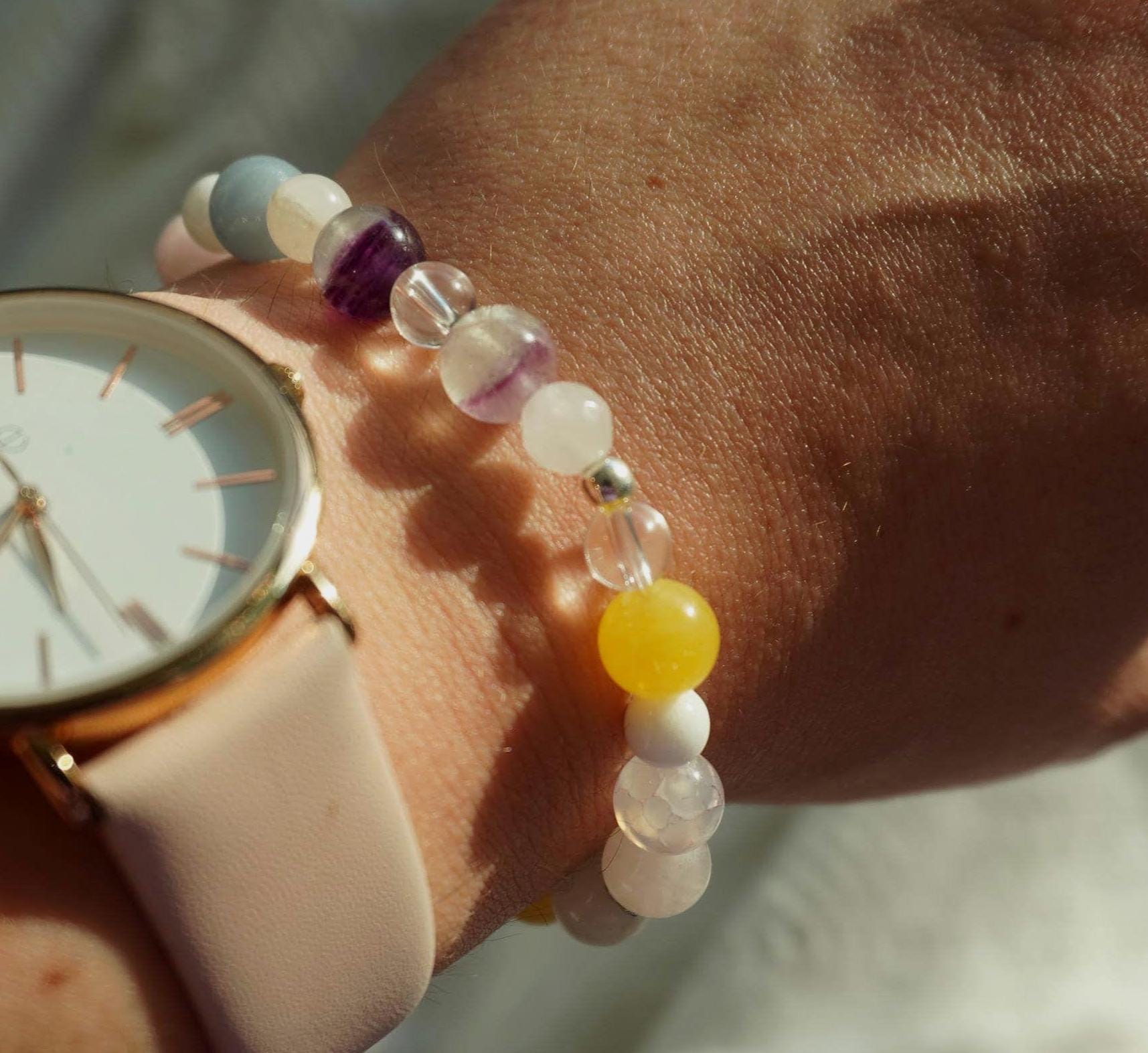 Happiness, Calm, Strength and Power Crystal Bracelet