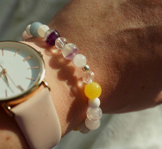Happiness, Calm, Strength and Power Crystal Bracelet