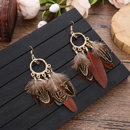 Feather Boho Earrings