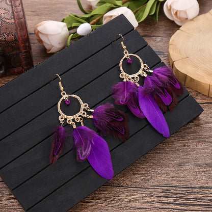 Feather Boho Earrings