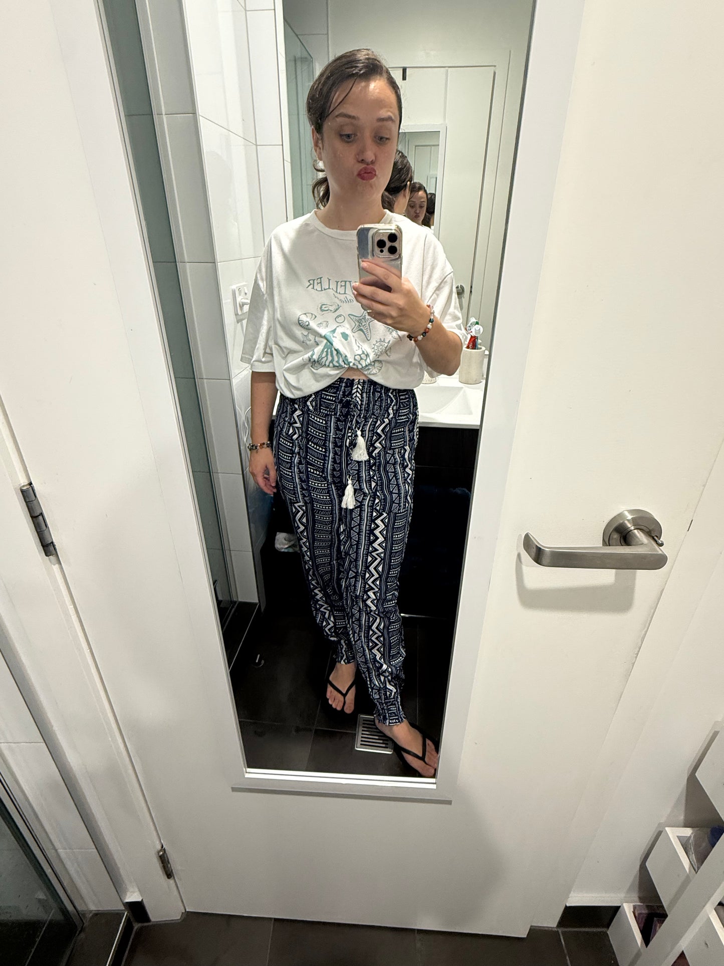 Geometric Print Pants