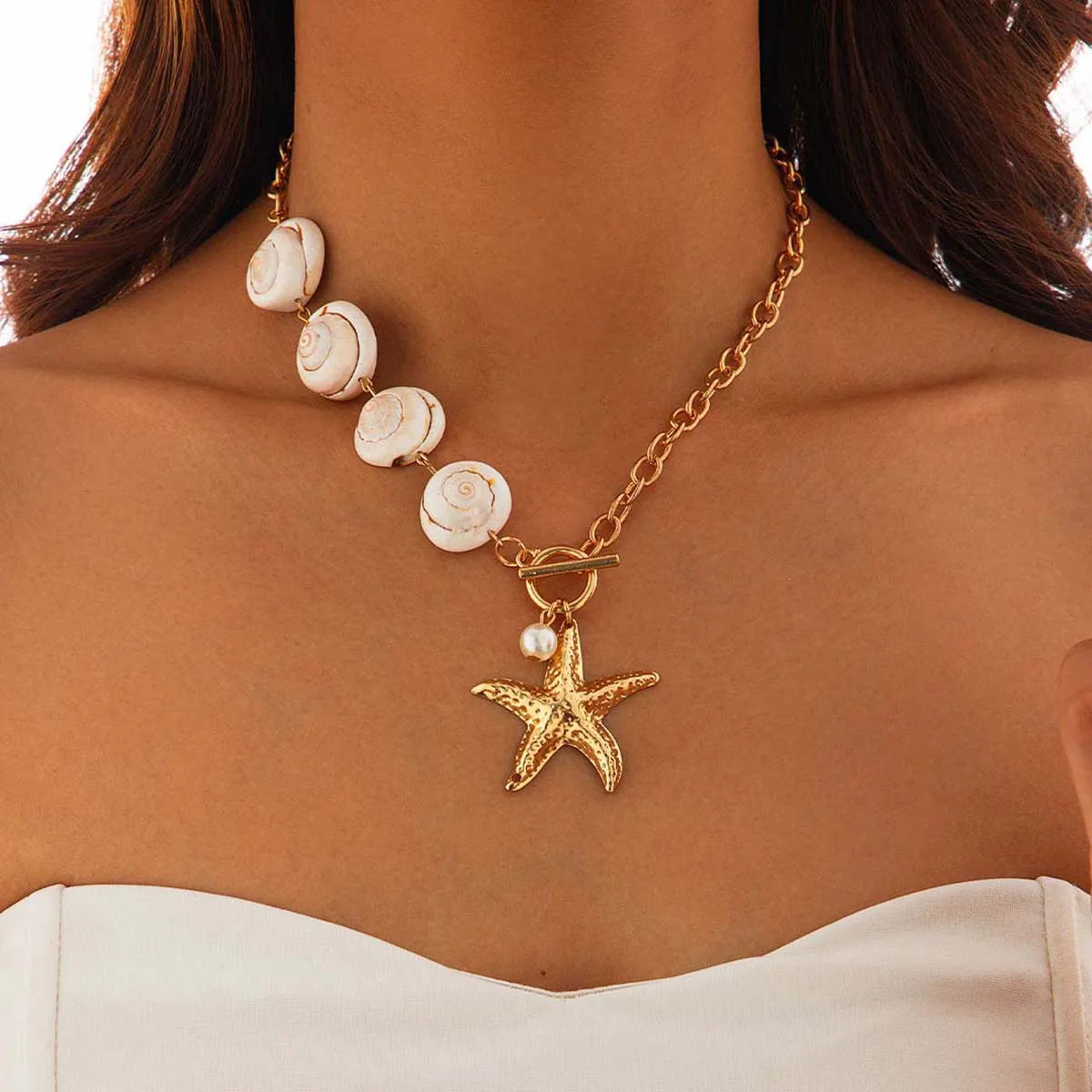 Beach Style Beautiful Trending Necklace White Shells