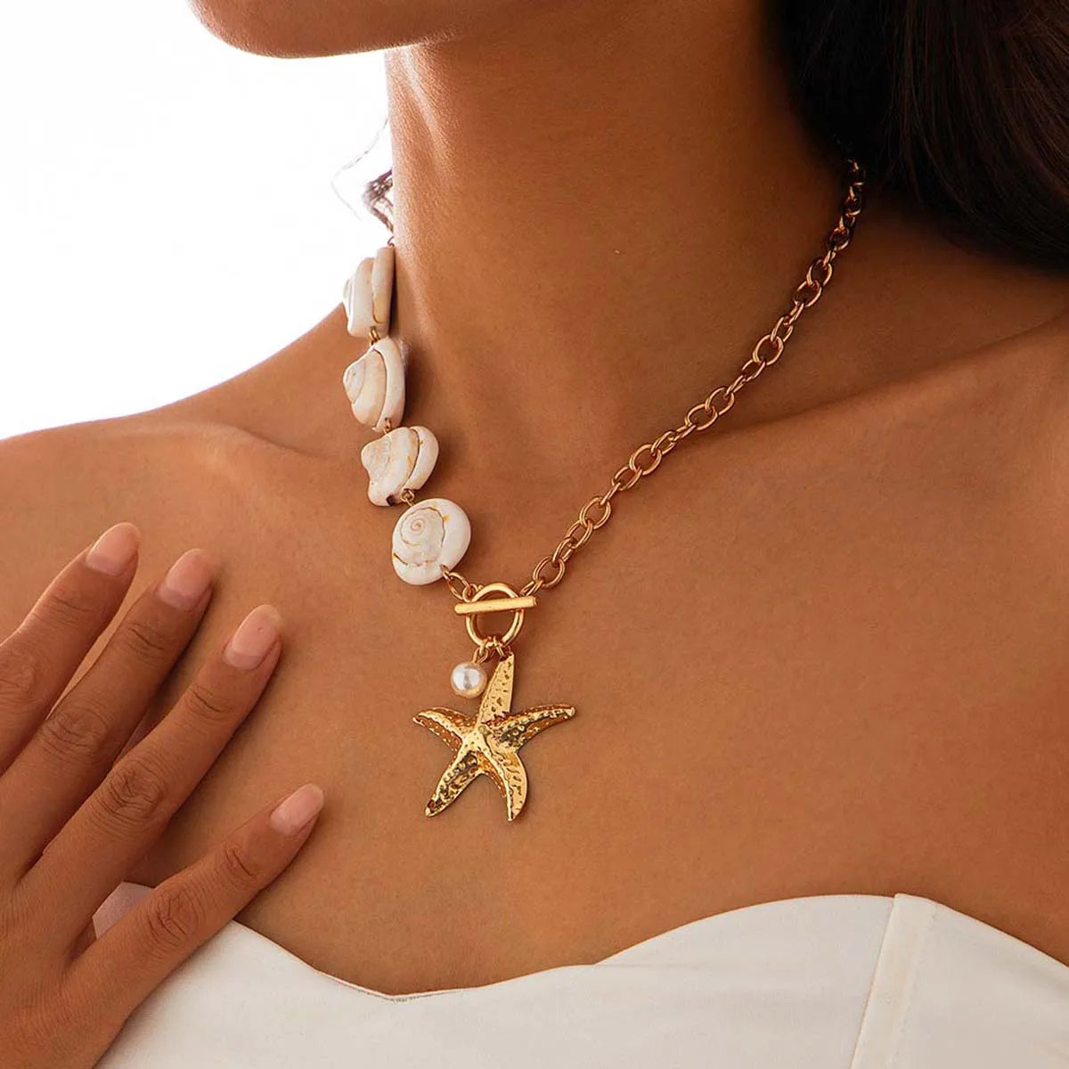 Beach Style Beautiful Trending Necklace White Shells