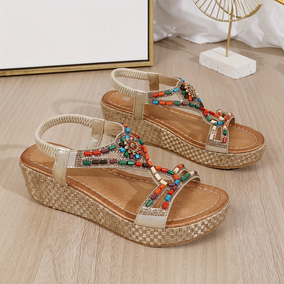 Beaded Boho Wedges