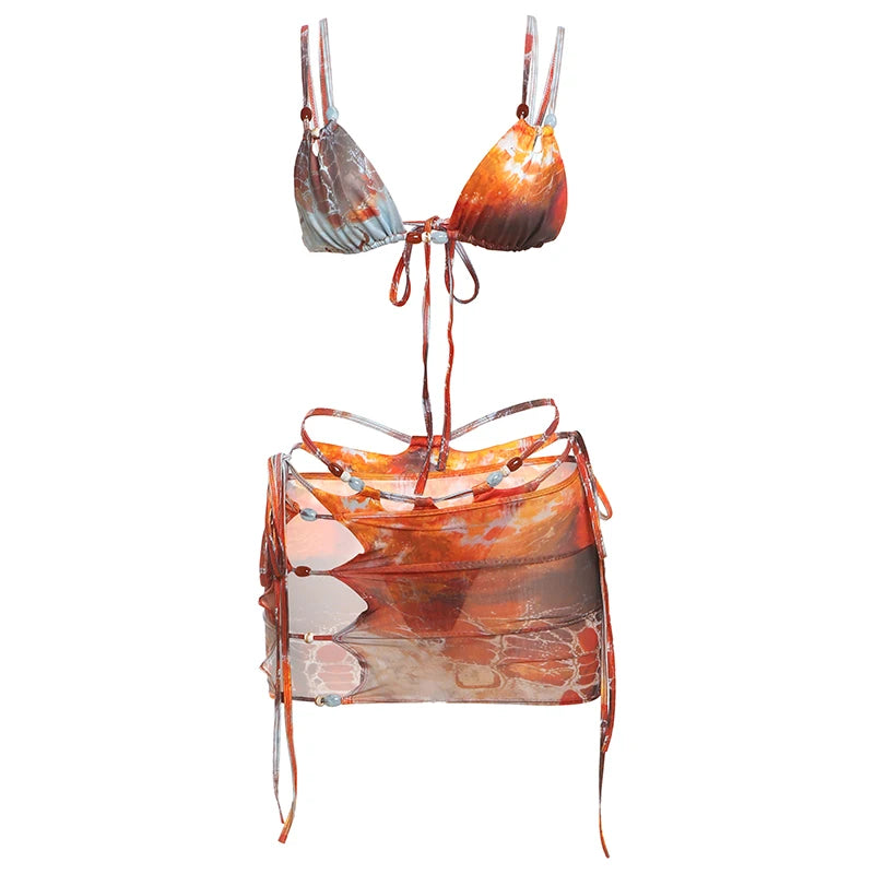 Beautiful Boho-Style Beach Bikini Set Boho Style