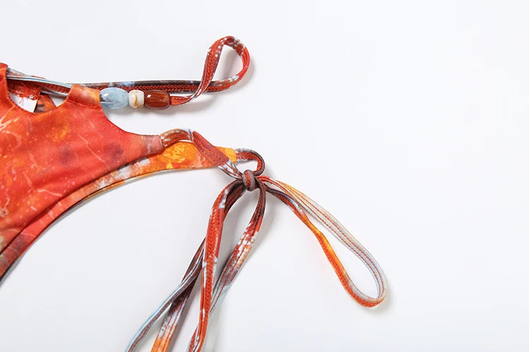 Beautiful Boho-Style Beach Bikini Set Boho Style