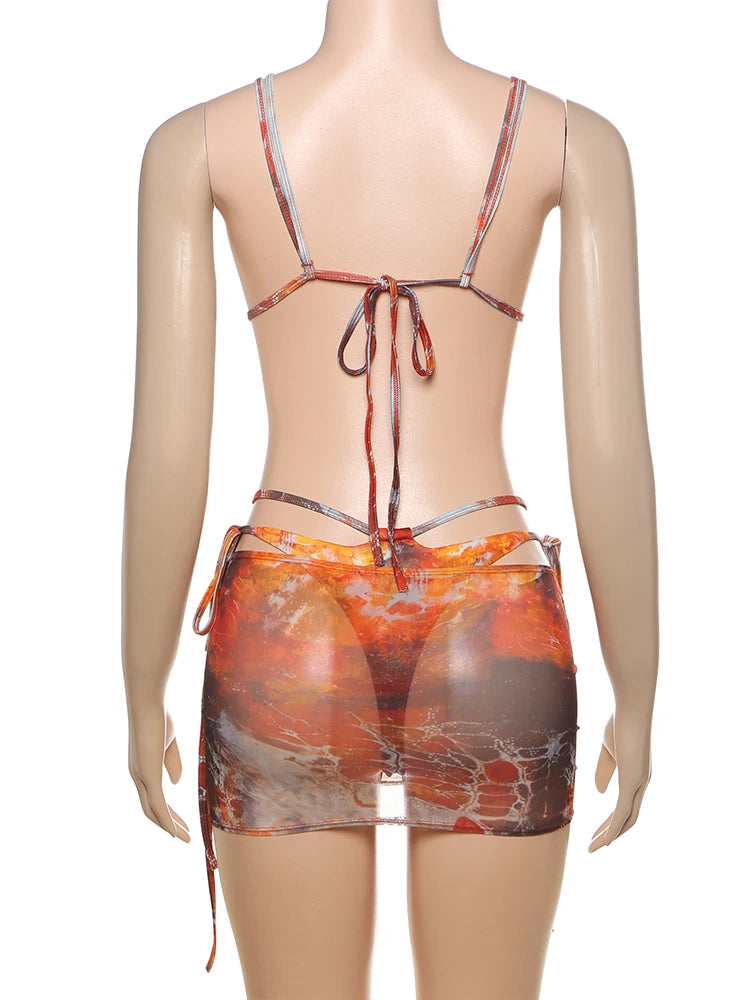 Beautiful Boho-Style Beach Bikini Set Boho Style