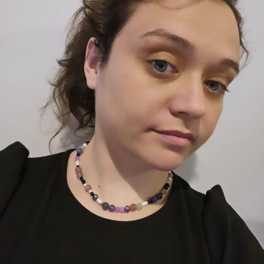 Beautiful & Mysterious Crystal & Bead Necklace