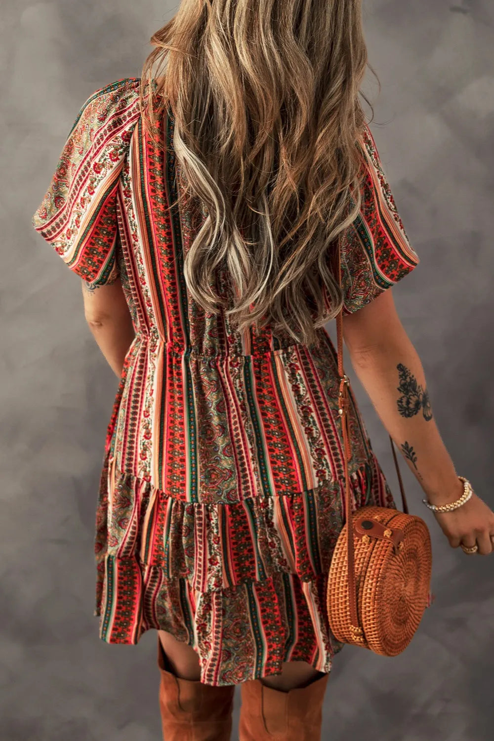 Bohemian Tiered Dress Floral