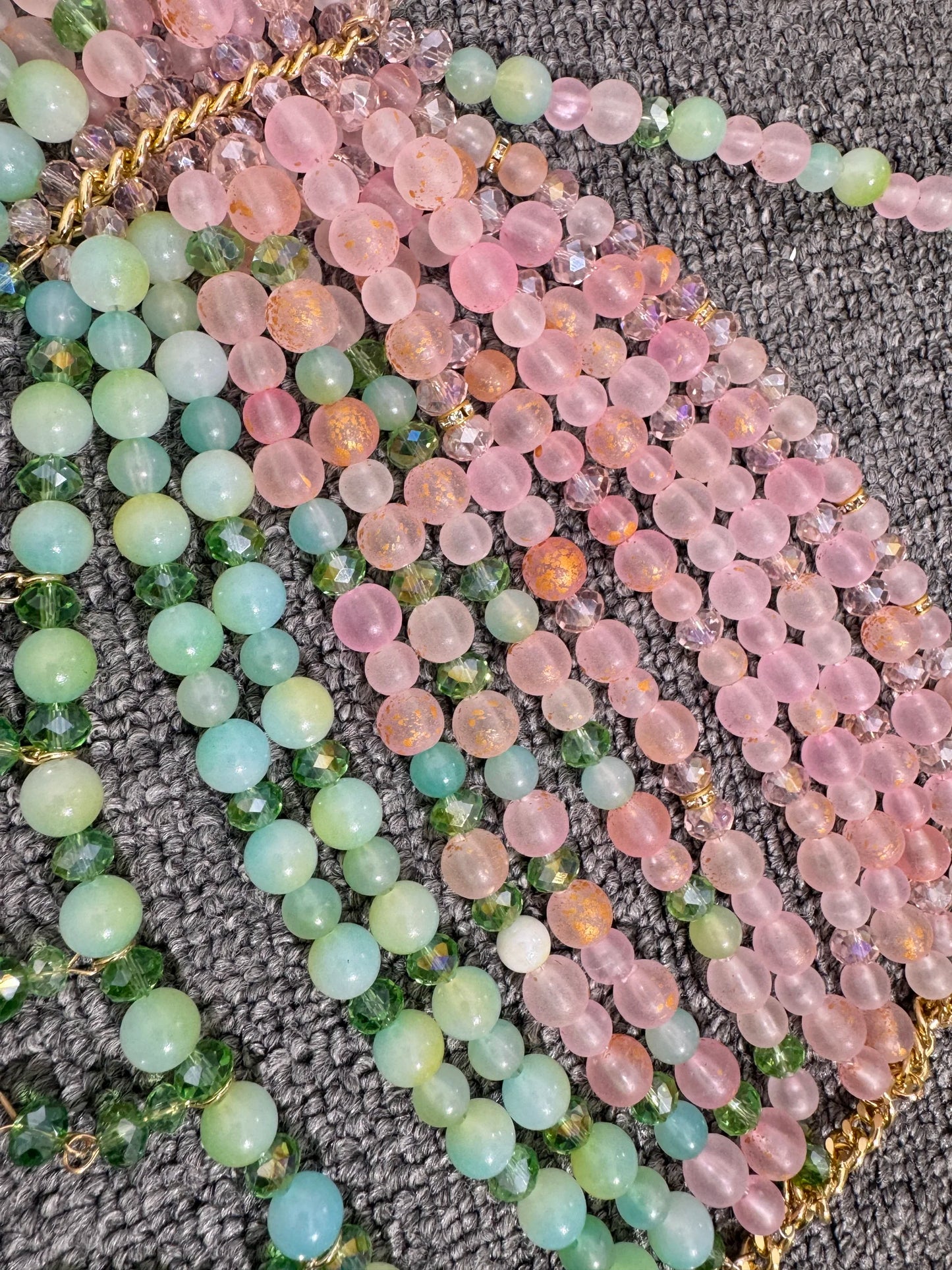 Boho Beaded Chain Top! Pink Multi One Size China