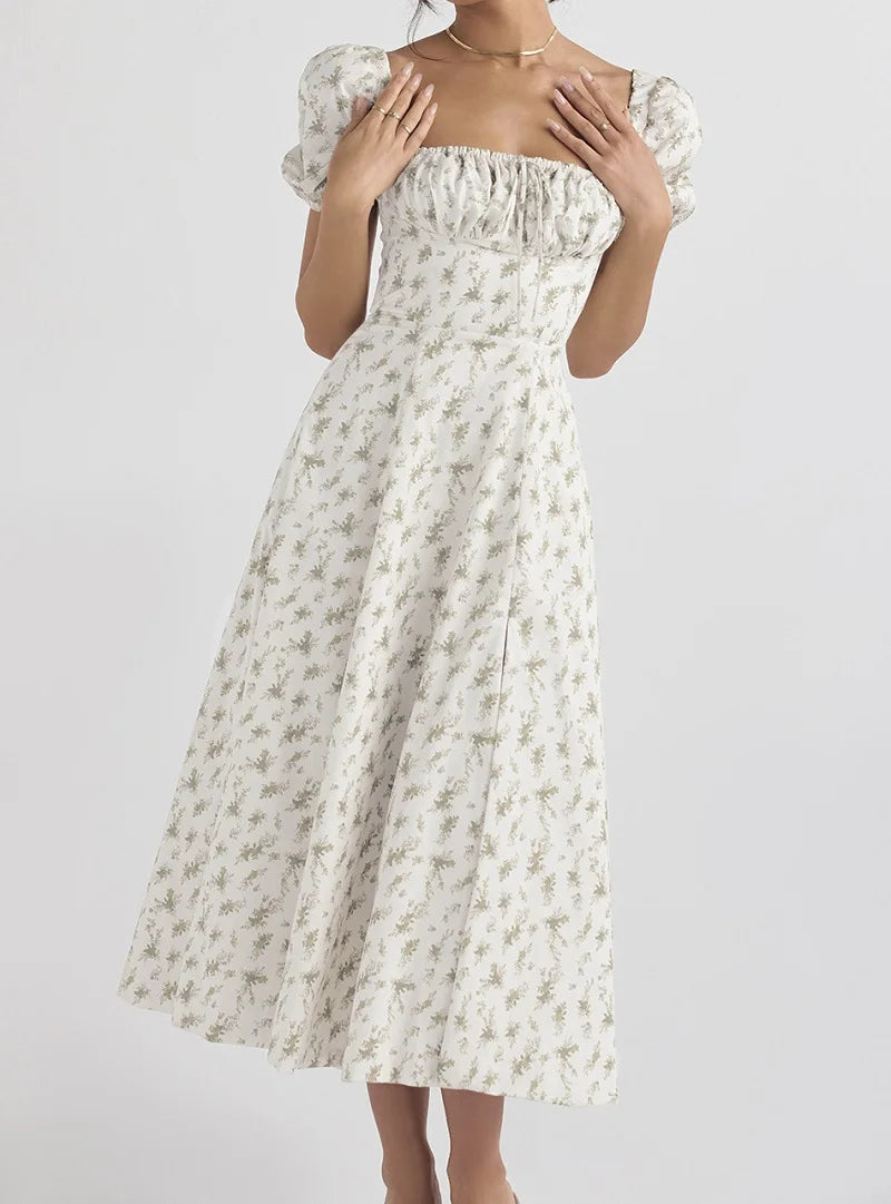 Boho Dainty Dress Green