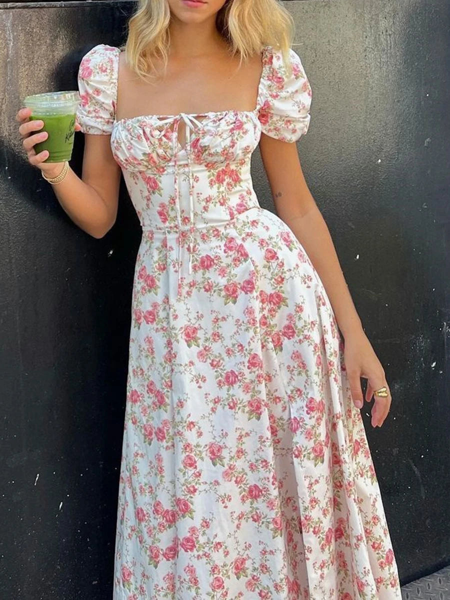 Boho Dainty Dress Pink