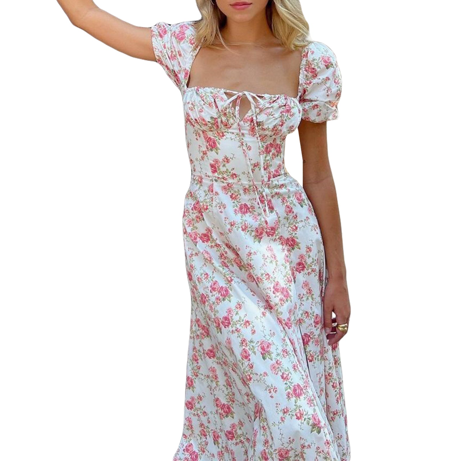 Boho Dainty Dress Pink